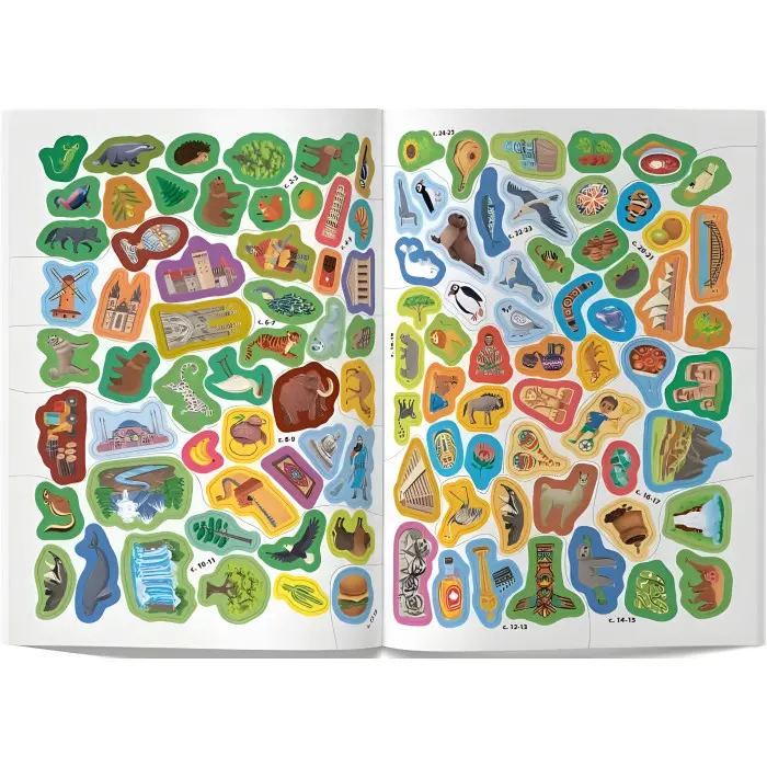 Школа сучасного чомусика. Атлас світу. 110 розвивальних наліпок