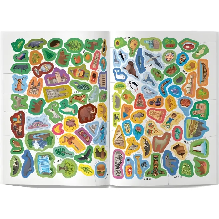 Школа сучасного чомусика. Атлас світу. 110 розвивальних наліпок