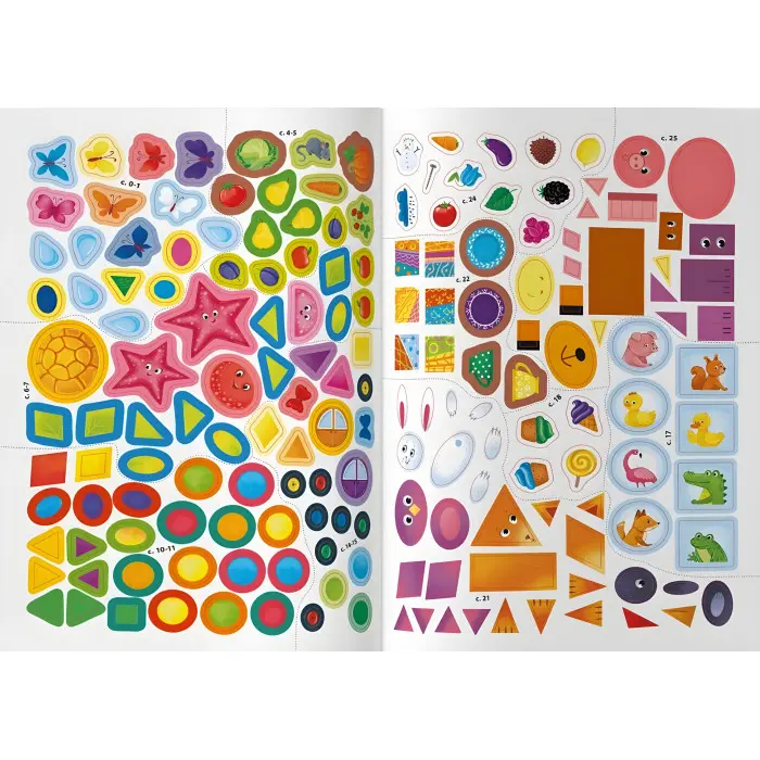 Школа сучасного чомусика. Форма та колір. 180 розвиваль-них наліпок