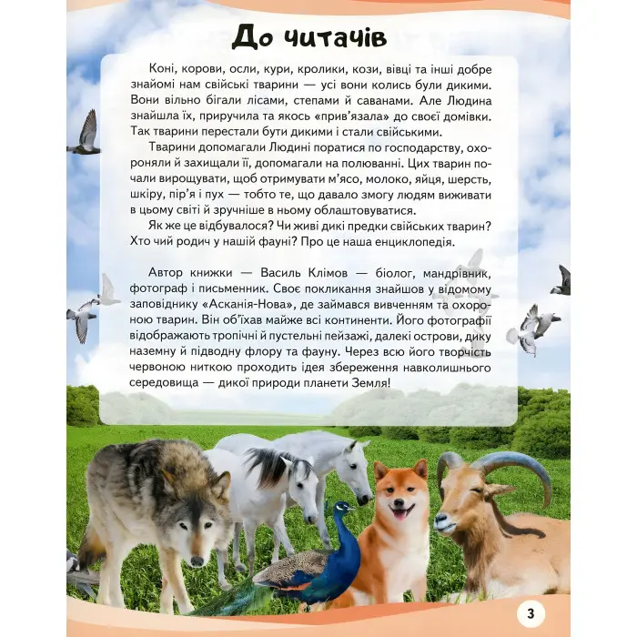 Свійськи тварини та їхні дикі родичі