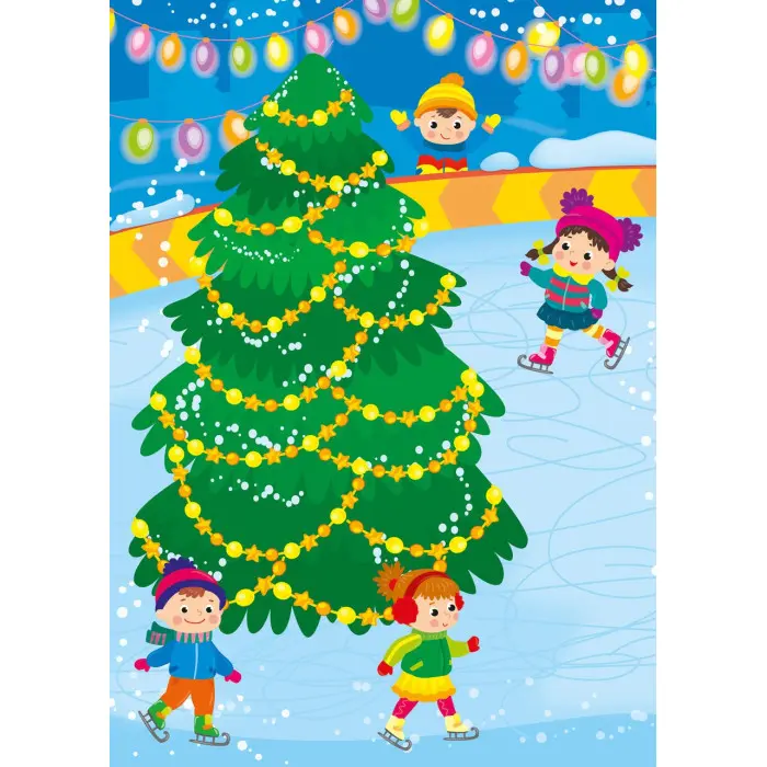 Святкові наліпки-прикрашалки. Зимова казка