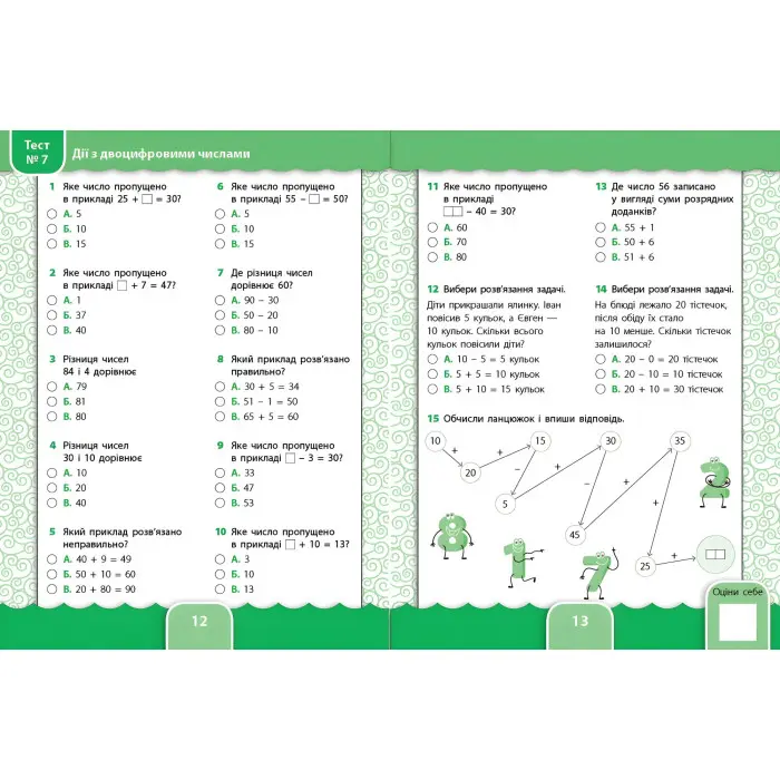 Усі види тестів. Математика. 1 клас