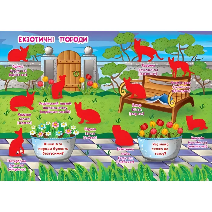 Велика книжка. Розвивальні наліпки. Розумнi завдання. Кішки