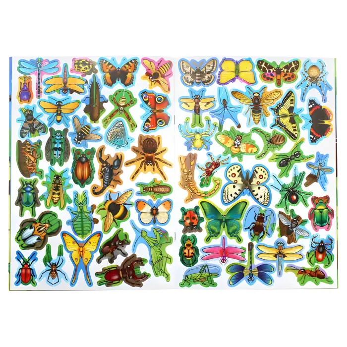 Велика книжка. Розвивальні наліпки. Розумнi завдання. Комахи та павукоподібні