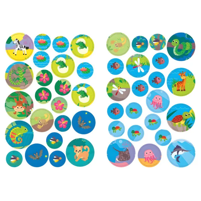 Великі наліпки для малят. Плямистий жирафчик