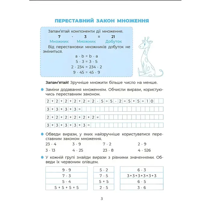 Вивчаю таблицю множення. Веселий тренажер. Цікаві завдання (Укр) Основа (9786170042491)