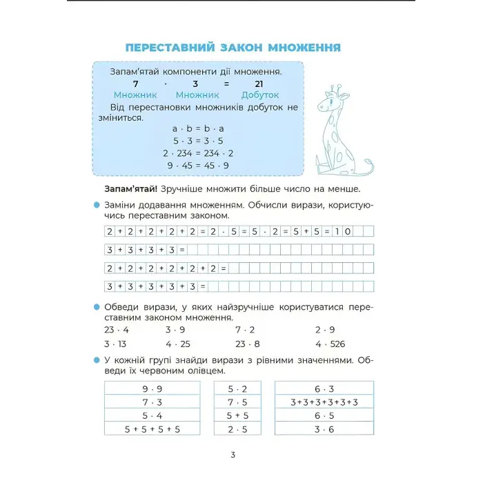 Вивчаю таблицю множення. Веселий тренажер. Цікаві завдання (Укр) Основа (9786170042491)