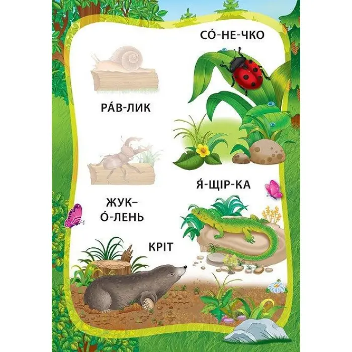 Я читаю по складах. Пригоди в лісі. Книжка з наліпками