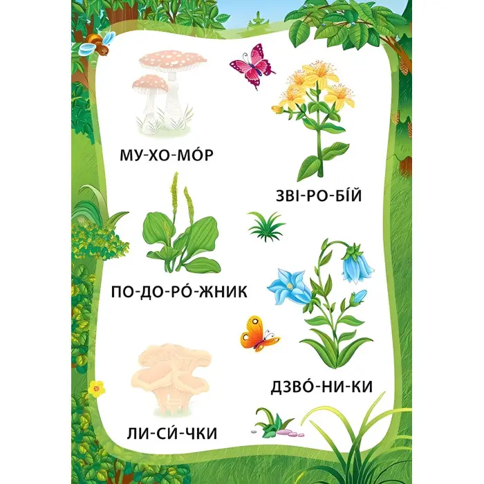 Я читаю по складах. Пригоди в лісі. Книжка з наліпками