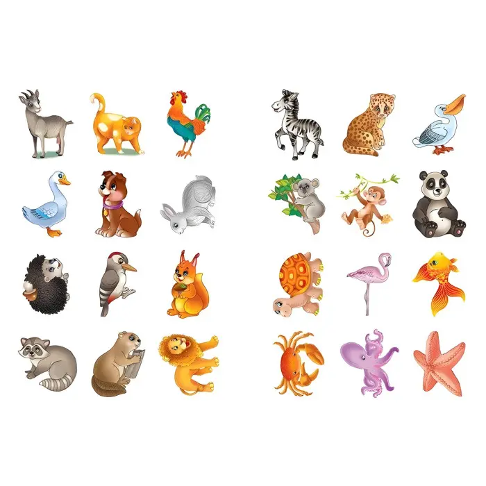 Я читаю по складах. Тварини. Книжка з наліпками