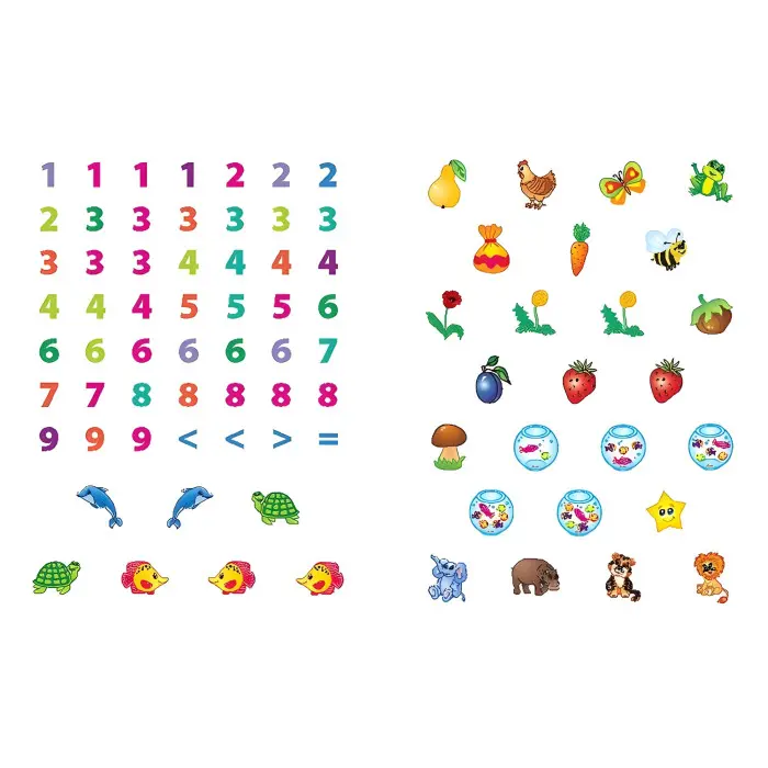 Я вчуся з наліпками. Лічба