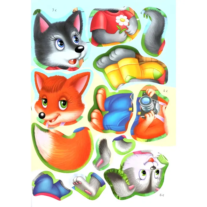 Збери ціле Лісові тварини