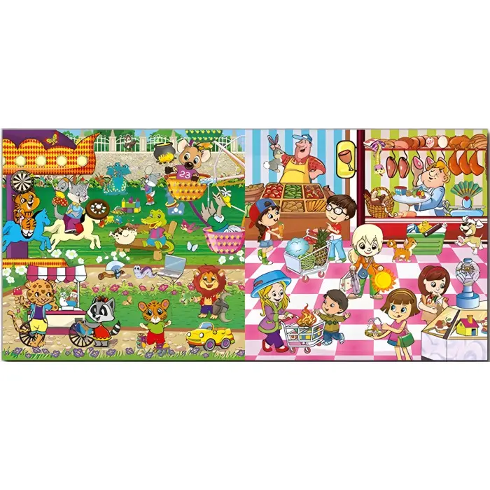 Знайди помилки - виправ наліпками. Блакитна