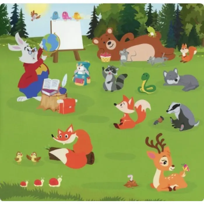 Знайди відмінності. Зайчик - учитель