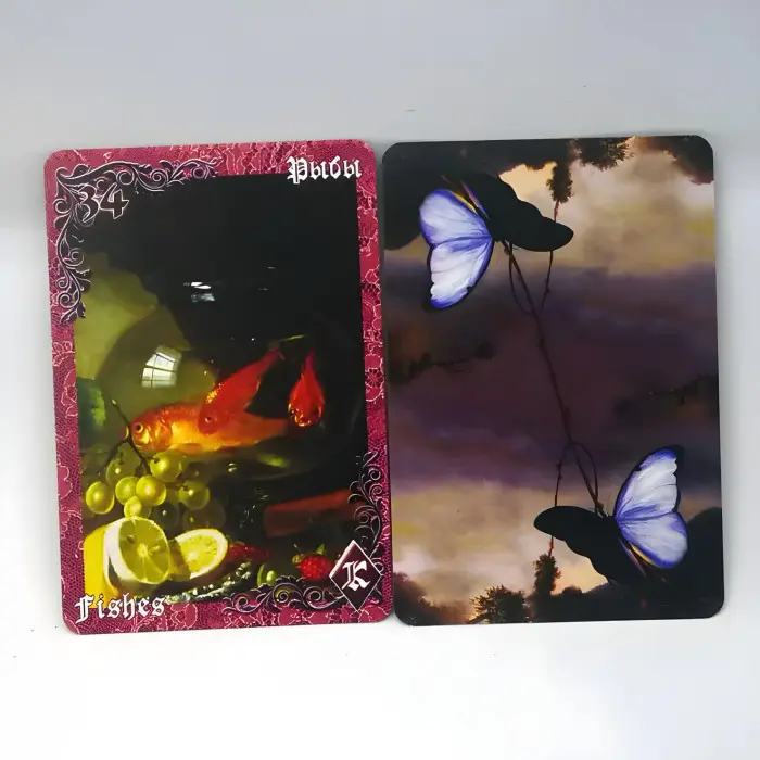 Карти таро Лілові та Вишневі сутінки Вінтажний оракул Ленорман