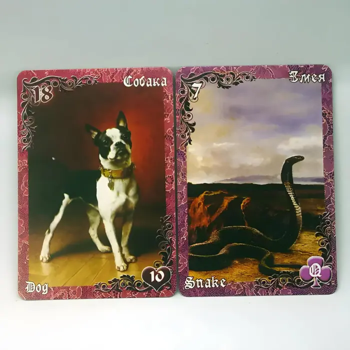 Карти таро Лілові та Вишневі сутінки Вінтажний оракул Ленорман