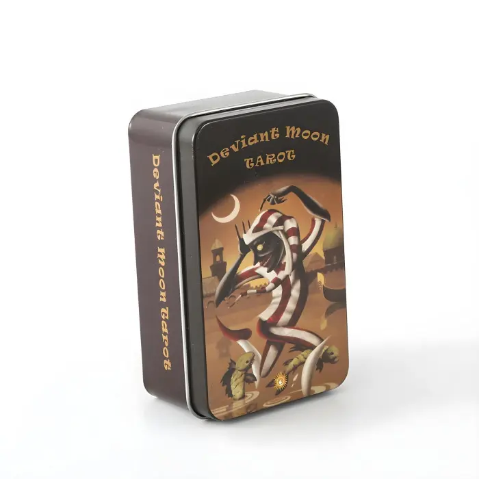 Карти Таро Шаленого Місяця (Deviant Moon tarot) у жерстяній коробочці