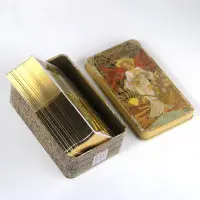 Таро Золоте Таро Ар Нуво (Golden Art Nouveau tarot). У жерстяній коробочці із золотим зрізом.