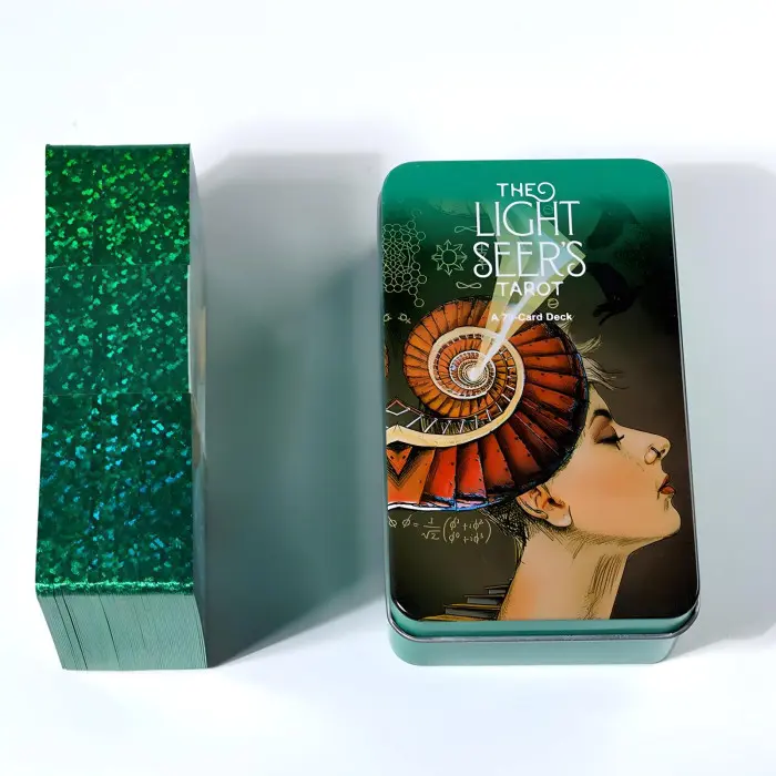 The Light Seer`s Tarot. Карти Таро з кольоровим зрізом у металевій коробці