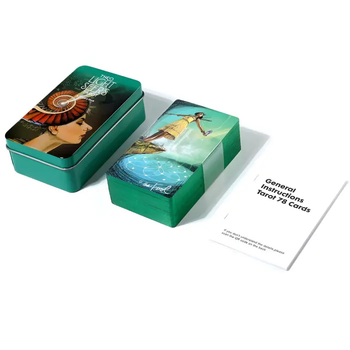 The Light Seer`s Tarot. Карти Таро з кольоровим зрізом у металевій коробці