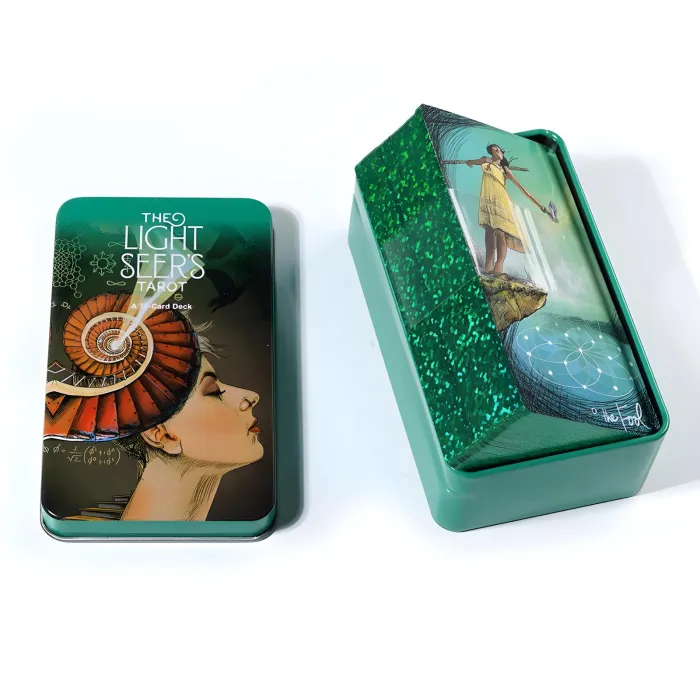 The Light Seer`s Tarot. Карти Таро з кольоровим зрізом у металевій коробці