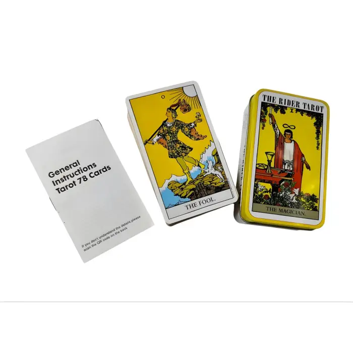 The Rider Tarot. Карти Таро з кольоровим зрізом у металевій коробці