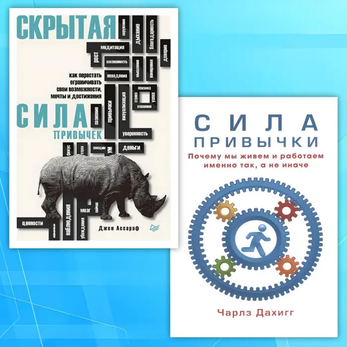 Сила звички Схована сила звичок. Дахігг Чарлз, Ассароф Джон (комплект з 2-х книг)