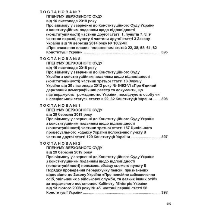 Постанови Пленуму Верховного Суду в цивільному судочинстві (8-ме вид.)